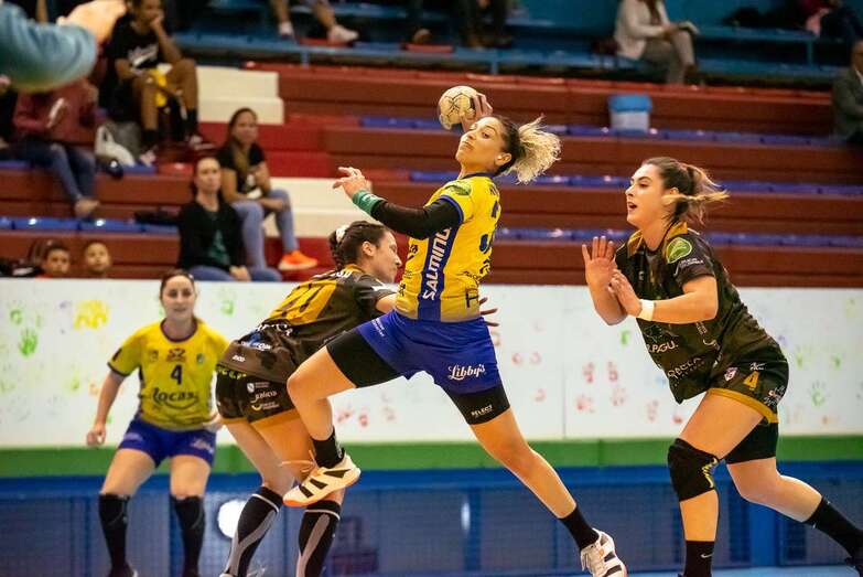 Momento del partido de este miércoles en Telde (Foto TA)